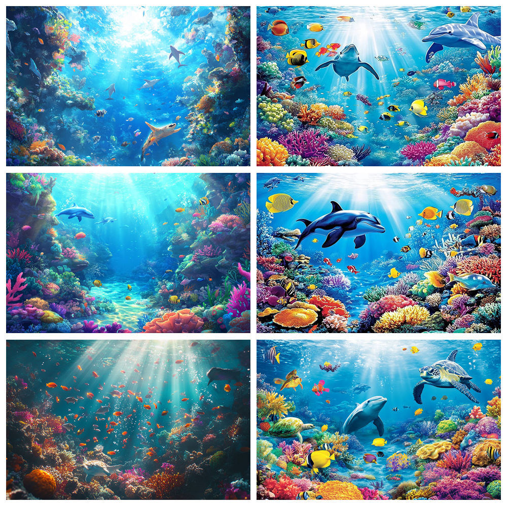 Aquarium Fish Dolphin - Sfondo del mondo sottomarino per la