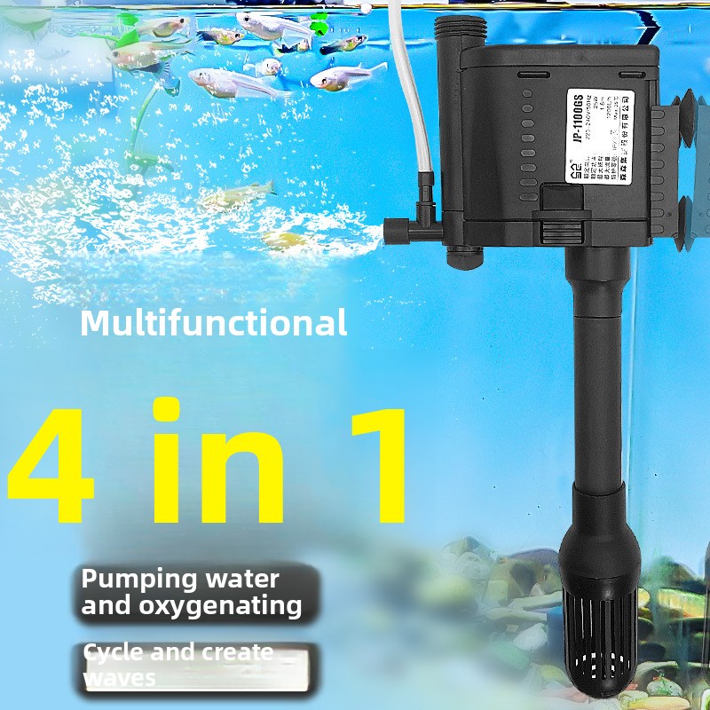 Draw Fish Aquarium - Pompa Filtro per Acquario Multifunzionale Ultra